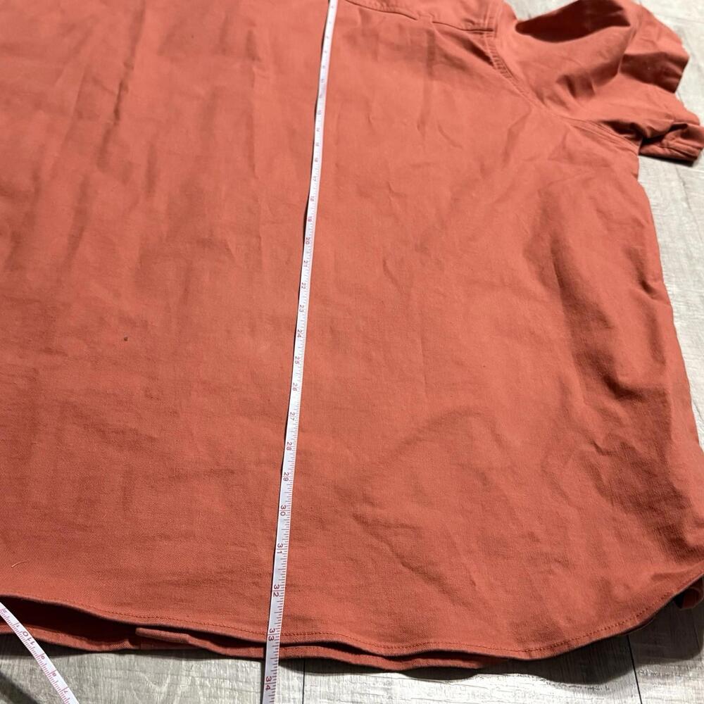 L.L. Bean BeanFlex Twill Shirt  Orange Button-Up Short Sleeve Casual Men’s XXXL - Picture 9 of 9